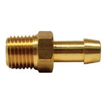 Brass Hose Tail Fitting 1/4 NPT Male x 10 mm Hose Tail.